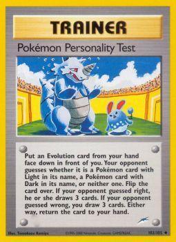 Pokemon Personality Test - 102/105 - Uncommon - Unlimited available at 401 Games Canada