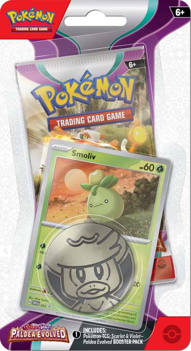 Pokemon - Scarlet and Violet - Paldea Evolved - Checklane Blister - Smoliv available at 401 Games Canada