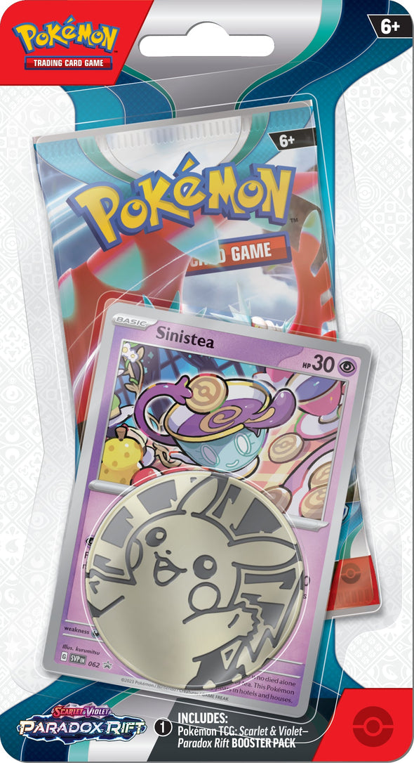 Pokemon - Scarlet and Violet - Paradox Rift - Checklane Blister - Sinistea available at 401 Games Canada