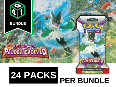 Pokemon - Scarlet and Violet - Paldea Evolved - Sleeved Booster Pack - 24 Pack Bundle