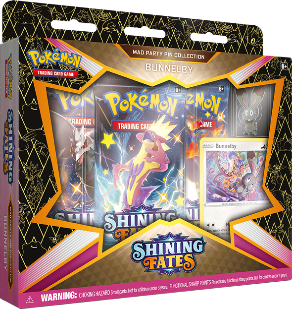 Pokemon - Shining Fates - Mad Party Pin Collection - Bunnelby available at 401 Games Canada