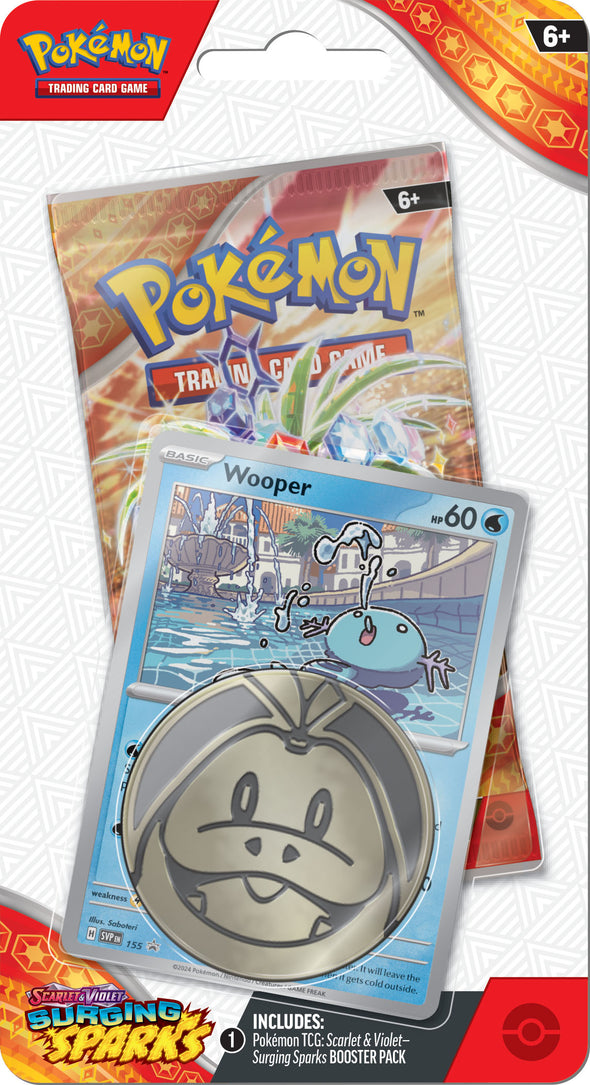 Pokemon - Scarlet and Violet - Surging Sparks - Checklane Blister - Wooper