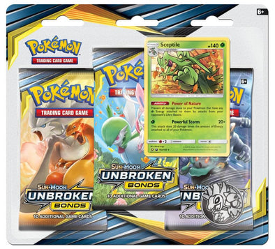 Pokemon - Unbroken Bonds 3 Pack Blister - Sceptile available at 401 Games Canada