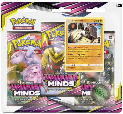 Pokemon - Unified Minds - 3 Pack Blister - Stakataka available at 401 Games Canada