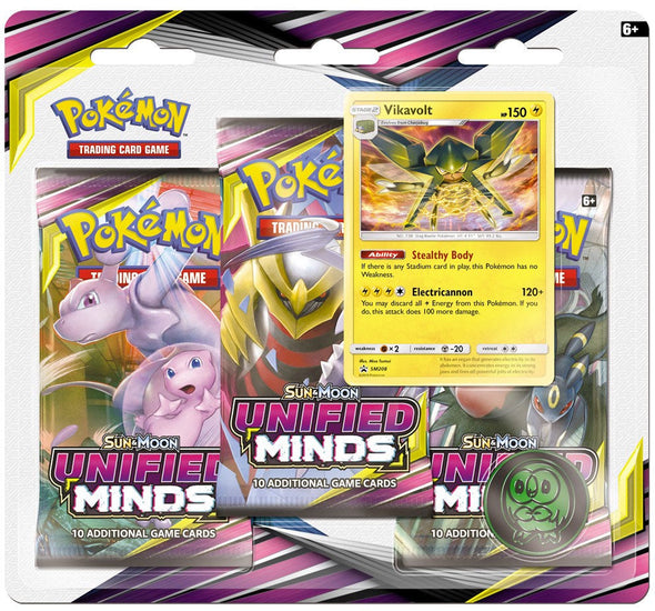 Pokemon - Unified Minds - 3 Pack Blister - Vikavolt available at 401 Games Canada