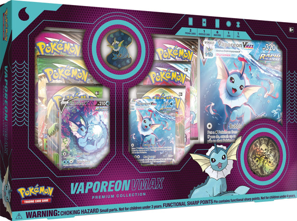 Pokemon - Vaporeon VMAX Premium Collection available at 401 Games Canada