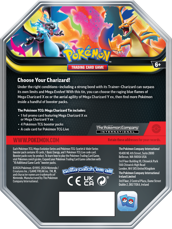Pokemon Acrylic Display Case MEGA Charizard X Pre-Order: MEGA Charizard X  Pokemon Acrylic Display Case  Ships Before End Of Jan 2026 By TCG-Cases.de  Phantasmal Flames Upc Acrylic Case