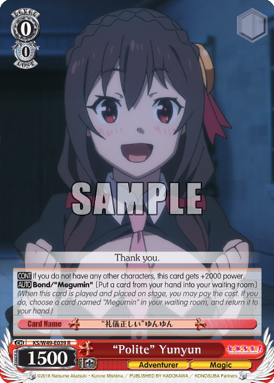 "Polite" Yunyun - KS/W49-E039 - Rare available at 401 Games Canada