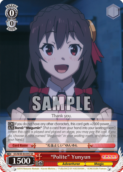 "Polite" Yunyun - KS/W49 - E039S - Super Rare available at 401 Games Canada