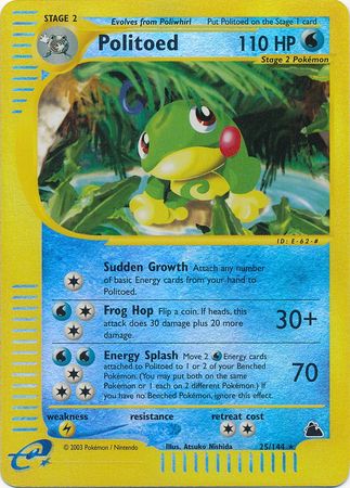 Politoed - 25/144 - Rare - Reverse Holo available at 401 Games Canada