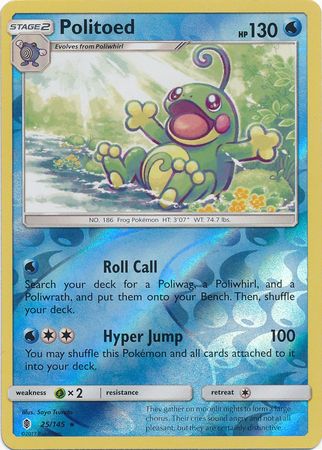 Politoed - 25/145 - Holo Rare - Reverse Holo available at 401 Games Canada