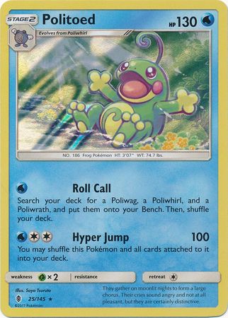 Politoed - 25/145 - Holo Rare available at 401 Games Canada