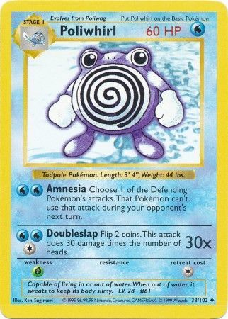 Poliwhirl - 38/102 - Uncommon - Shadowless available at 401 Games Canada