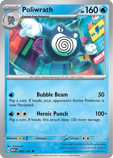 Poliwrath - 062/165 - Uncommon available at 401 Games Canada