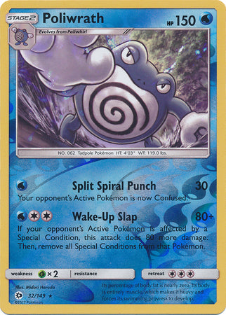 Poliwrath - 32/149 - Holo Rare - Reverse Holo available at 401 Games Canada