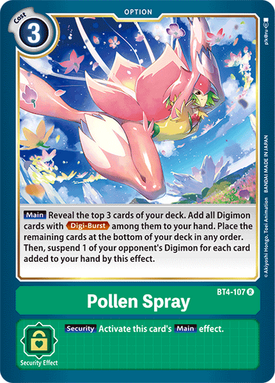 Pollen Spray - BT4-107 - Rare available at 401 Games Canada