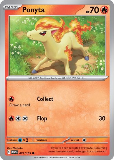 Ponyta - 077/165 - Common available at 401 Games Canada