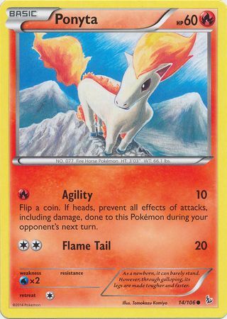 Ponyta - 14/106 - Common available at 401 Games Canada