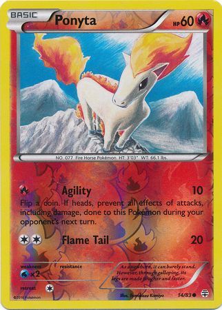 Ponyta - 14/83 - Common - Reverse Holo available at 401 Games Canada