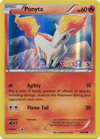 Ponyta - 14/83 - Toys R Us Promo available at 401 Games Canada