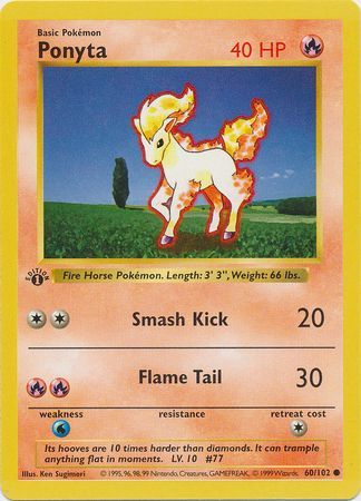 Ponyta - 60/102 - Common - 1st Edition available at 401 Games Canada