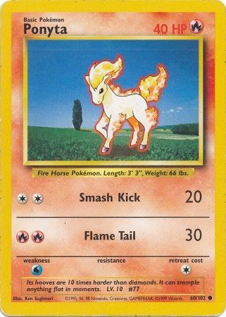 Ponyta - 60/102 - Common - Unlimited available at 401 Games Canada