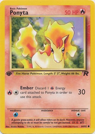 Ponyta - 64/82 - Common - 1st Edition available at 401 Games Canada