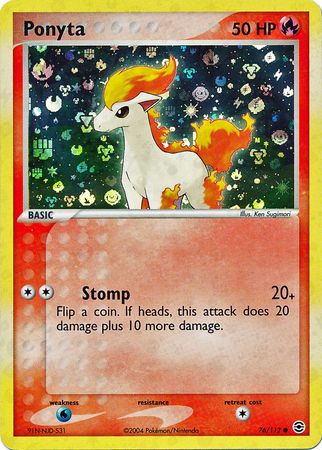 Ponyta - 76/112 - Common - Reverse Holo available at 401 Games Canada