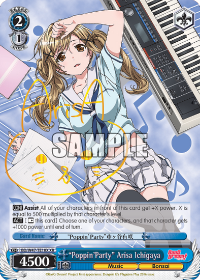 "Poppin'Party" Arisa Ichigaya - BD/W47-TE18X - Extra Rare available at 401 Games Canada