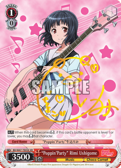 "Poppin'Party" Rimi Ushigome - BD/W47-TE05X - Extra Rare available at 401 Games Canada