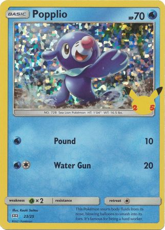 Popplio - 23/25 - 25th Anniversary Holo - Promo available at 401 Games Canada