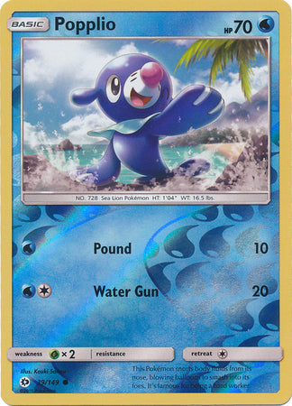 Popplio - 39/149 - Common - Reverse Holo available at 401 Games Canada