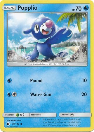 Popplio - 39/149 - Common available at 401 Games Canada