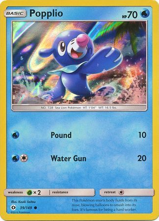 Popplio - 39/149 - Holo Promo (Water Web Holo) available at 401 Games Canada