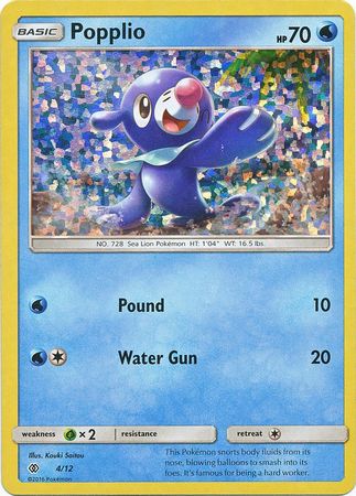 Popplio - 4/12 - McDonald's Holo - Promo available at 401 Games Canada