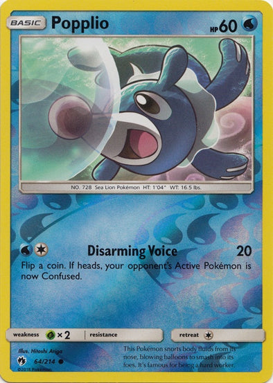 Popplio - 64/214 - Common - Reverse Holo available at 401 Games Canada