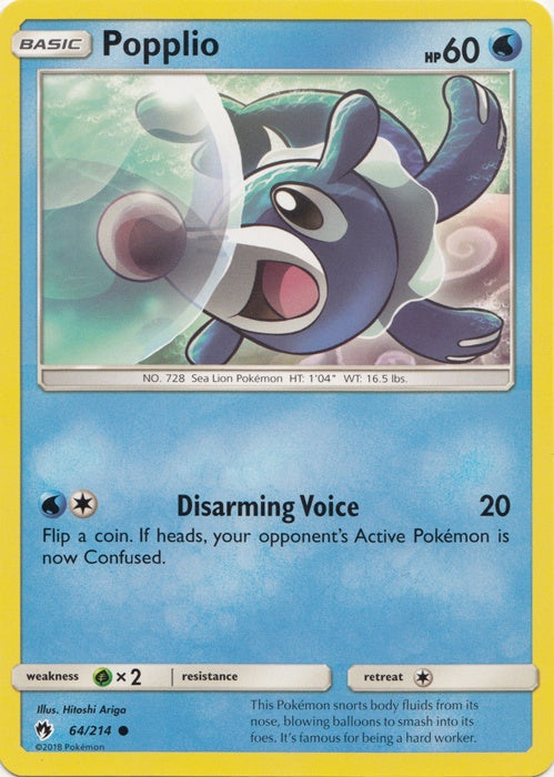 Popplio - 64/214 - Common available at 401 Games Canada