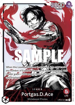 Portgas.D.Ace (Alternate Art) - OP03-001 - Leader available at 401 Games Canada