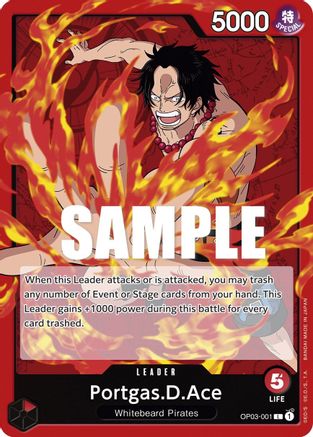 Portgas.D.Ace - OP03-001 - Leader available at 401 Games Canada