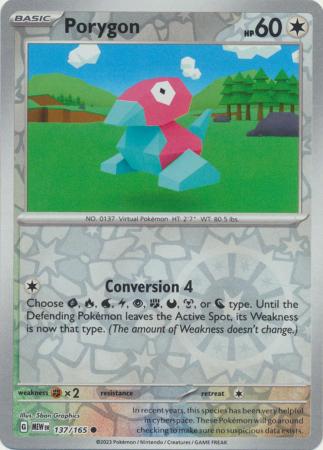 Porygon - 137/165 - Common - Reverse Holo available at 401 Games Canada