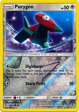 Porygon - 154/214 - Common - Reverse Holo available at 401 Games Canada