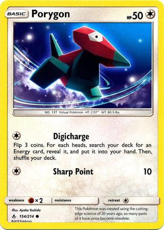 Porygon - 154/214 - Common available at 401 Games Canada