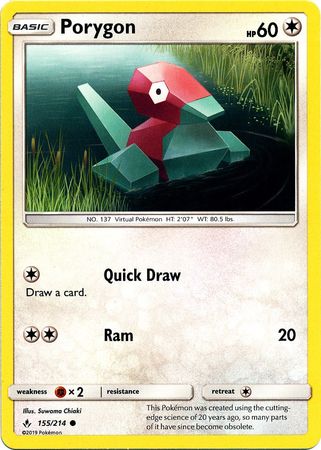 Porygon - 155/214 - Common available at 401 Games Canada