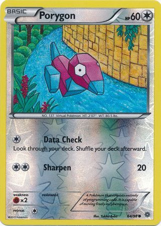 Porygon - 64/98 - Common - Reverse Holo available at 401 Games Canada