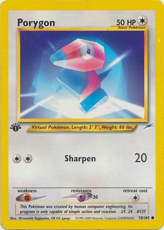 Porygon - 78/105 - Common - 1st Edition available at 401 Games Canada