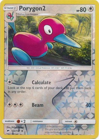 Porygon2 - 104/147 - Uncommon - Reverse Holo available at 401 Games Canada