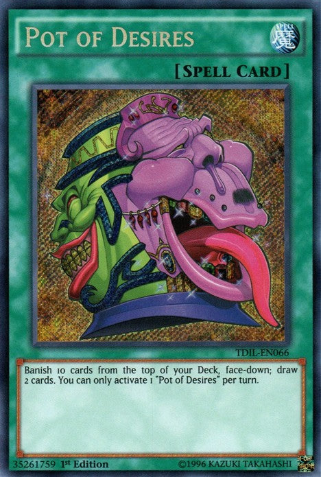 Pot of Desires - TDIL-EN066 - Secret Rare - 1st Edition available at 401 Games Canada