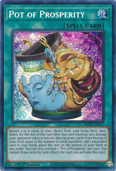 Pot of Prosperity - MP22-EN037 - Prismatic Secret Rare - 1st Edition available at 401 Games Canada