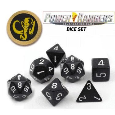 Power Rangers RPG - Dice Set - Black available at 401 Games Canada