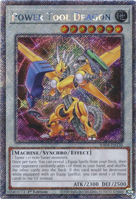 Power Tool Dragon (Platinum Secret Rare) - RA04-EN135 - Platinum Secret Rare - 1st Edition